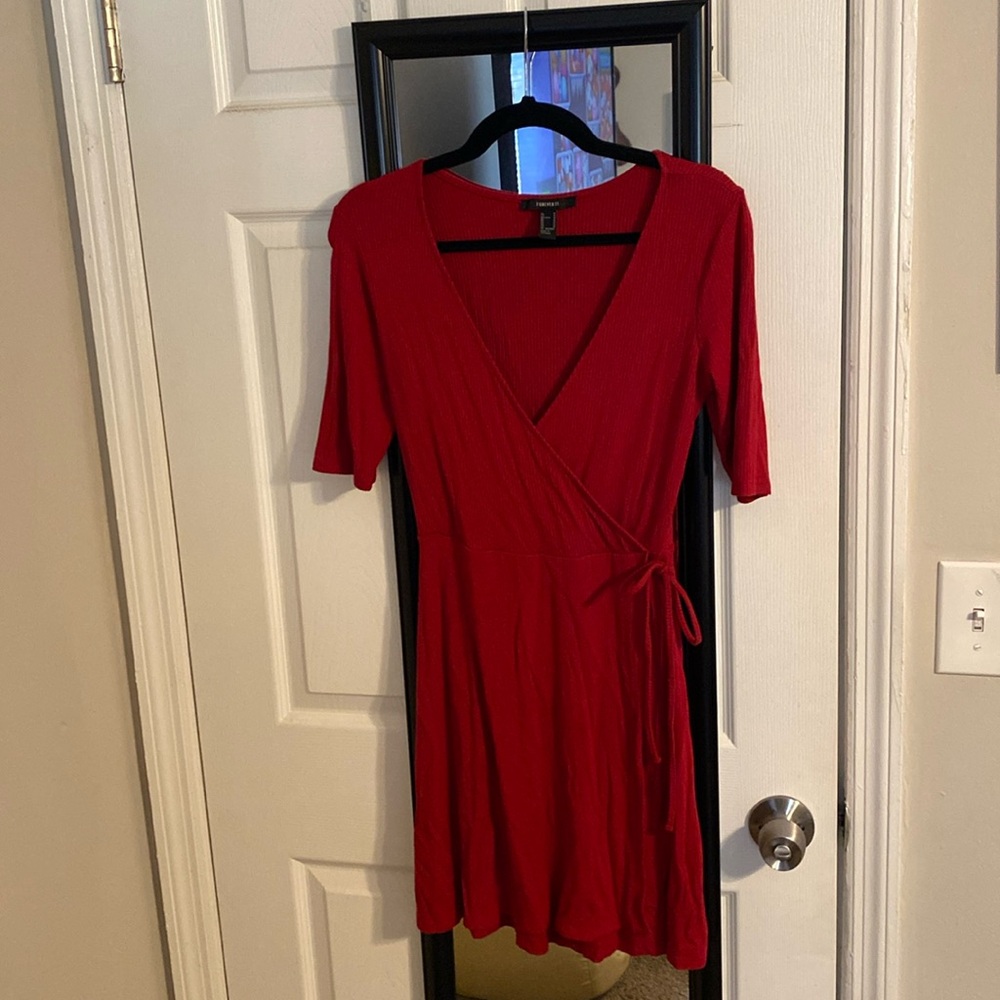 Forever 21 Red Wrap Dress
